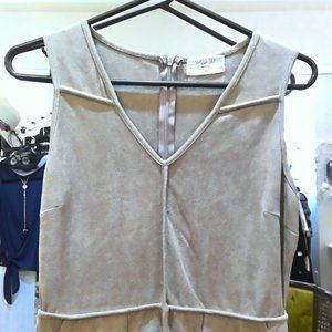 NWOT Sienna Sky brown faux suede mini dress